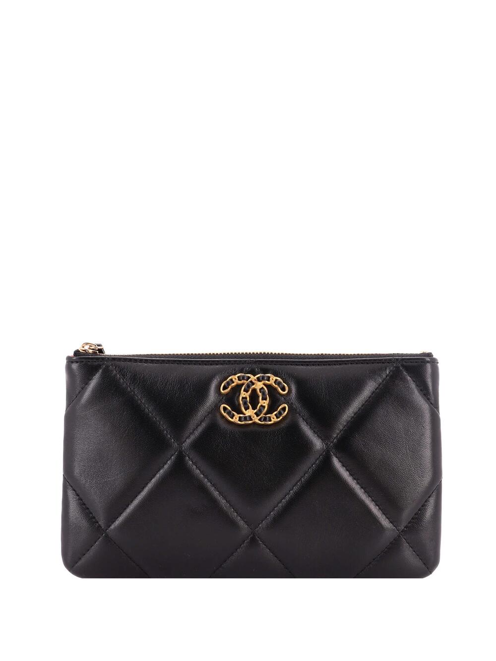 Chanel 19 O Case Pouch Quilted Goatskin #347672C11B